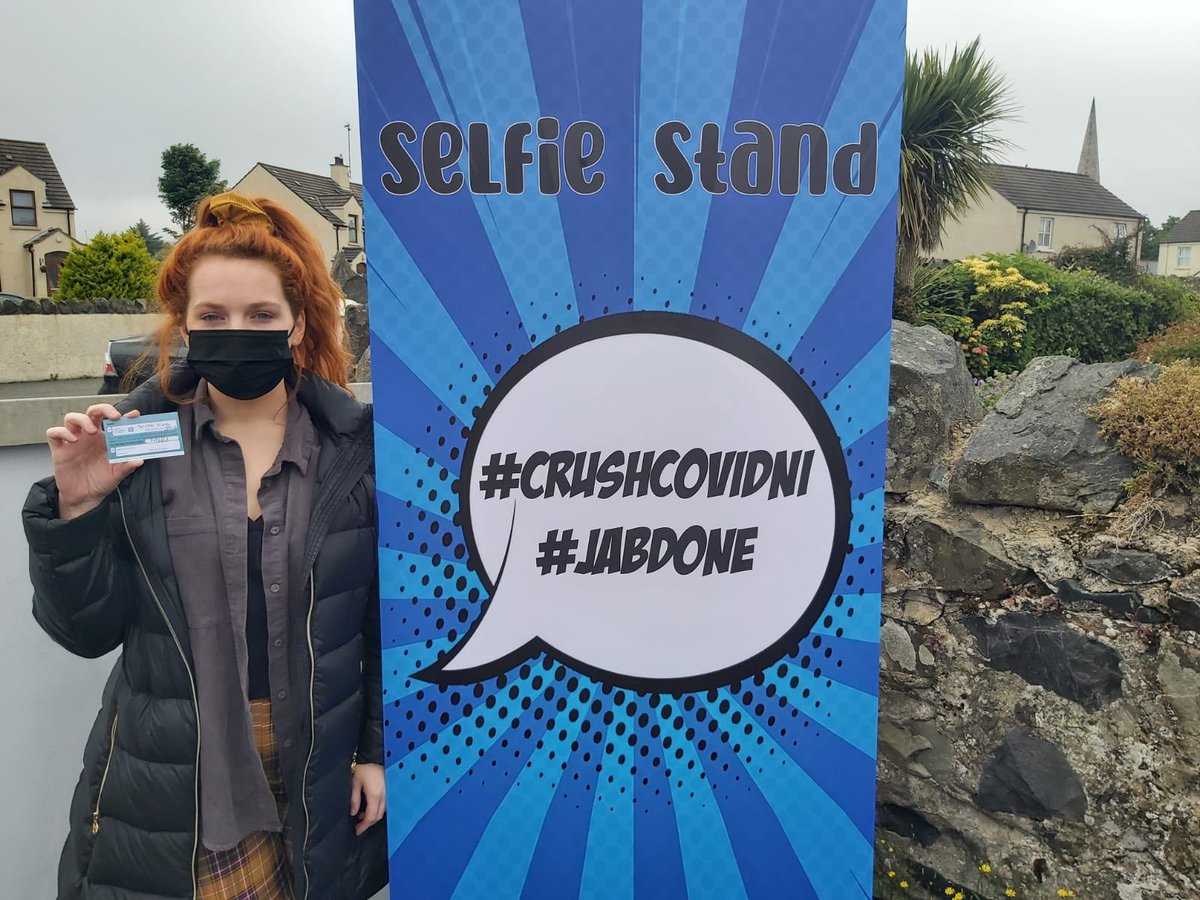 Busy day for <a href="/setrust/">South Eastern Trust</a> vaccination bus in Castlewellan.  

Aimee, Thomas, Michael &amp; Sarah dropped in to #GrabAJab 

Catch the bus tomorrow at Donard Park, Newcastle, 11am to 7pm #GetTheJabDone #JabDone