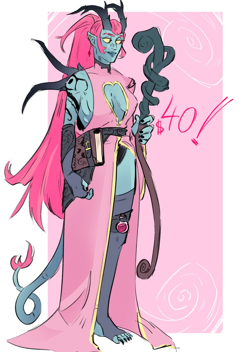 krighserren's tweet image. DND ADOPTABLE! Aralaia is ready to go on adventures and she cant wait to join a cool party!! 
#dnd #dndadoptable #adoptable #adoptbot #dungeonsanddragons #dungeonsanddragonsadoptable #dndtiefling #tiefling