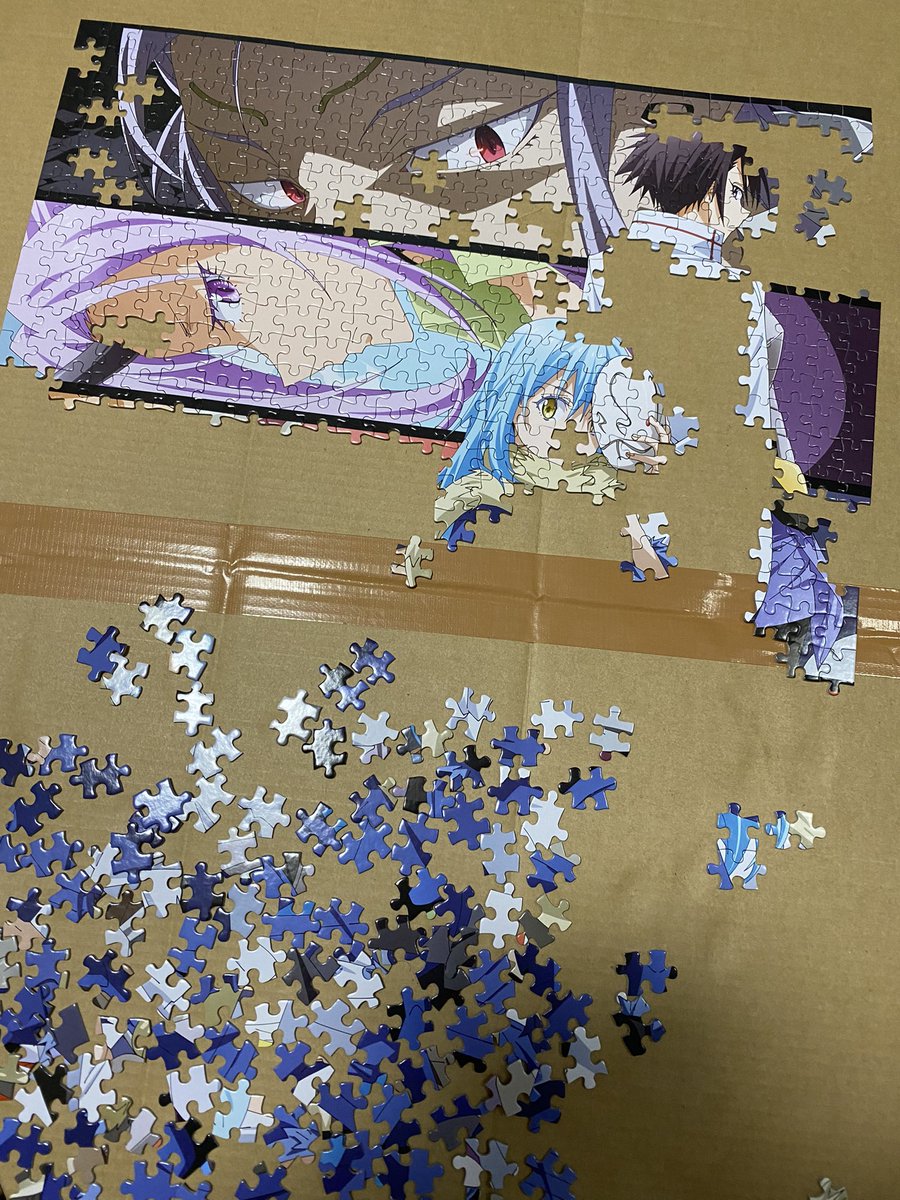 ぽてとん 転スラ A Twitter 転スラパズル 今日の進捗 1000ピースは大変だけど転スラのイラストをずっと見てるから楽しい 今日はクレイマンの顔を何時間も見てました W