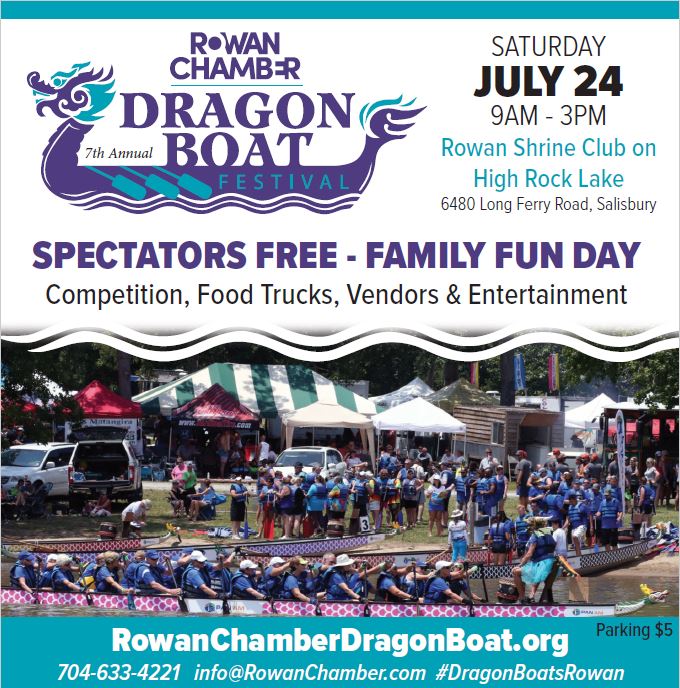 It's going to be a great weekend to get out and enjoy High Rock Lake! Be sure to get some extra practice in for our Dragon Boat Festival on July 24th!