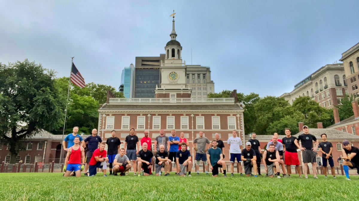 F3Philly's tweet image. AAR F3 Philly 07/02/2021
5 #HIM fit the preshow ruck
27 #HIM for @F3Ping led 1776 beat down on Independence Mall in front of the Nat’l Constitution Ctr. Round out the pain w/ 76 flying squirrels. We did the work. We’re doing the work. A little better every day.