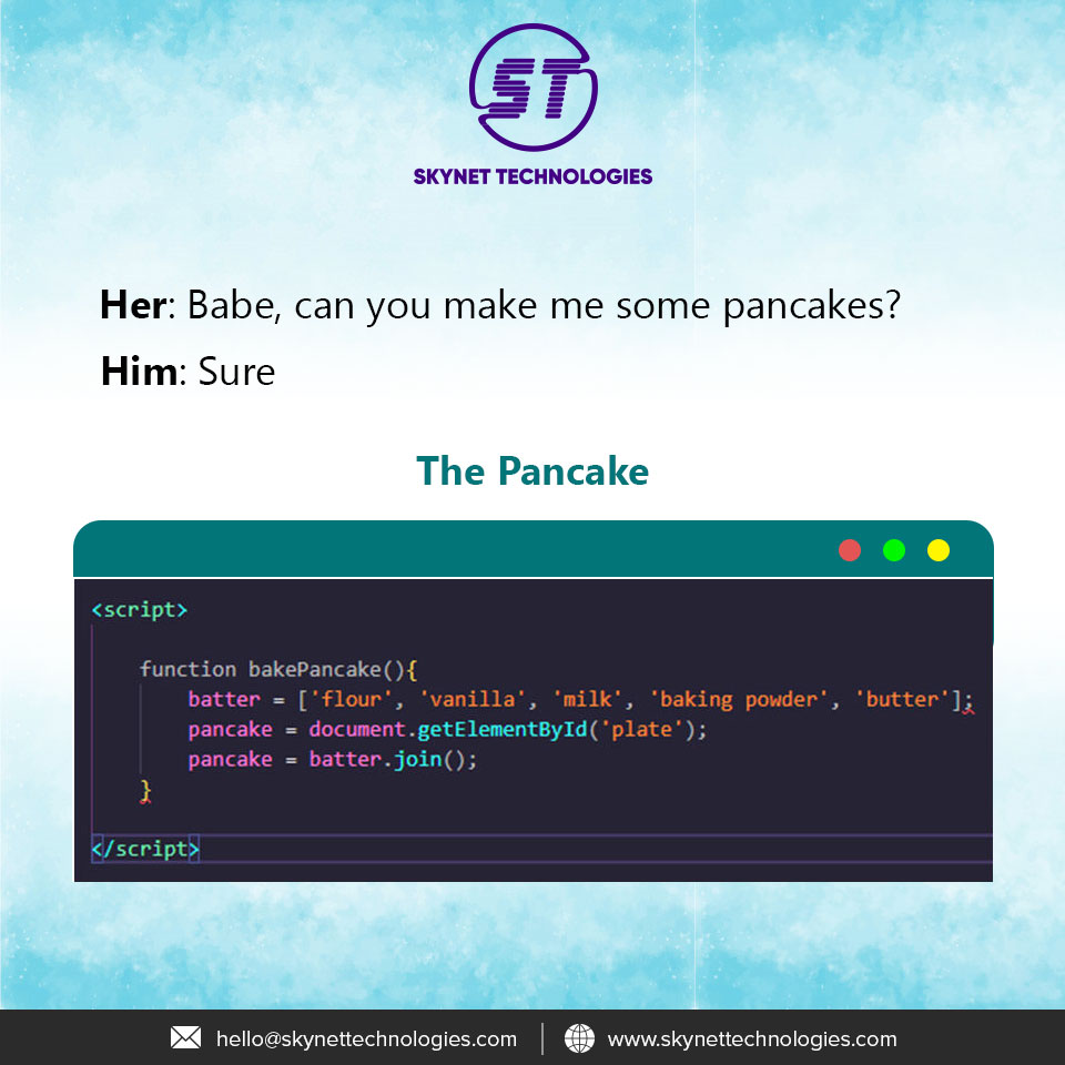 Skynet_LV's tweet photo. That's how programmers cook! 👨‍💻

#Funny #JustForFun #Saturday #Weekend #SaturdayThoughts #Code #WeekendVibes #ProgrammingMemes #Coding #Error #Debug #CodingMemes #SaturdayMotivation #Developer #ProgrammingMeme #Programming #Programmer #Debugging #FunnyDevelopment #USA #Australia https://t.co/N03nqzOpYU