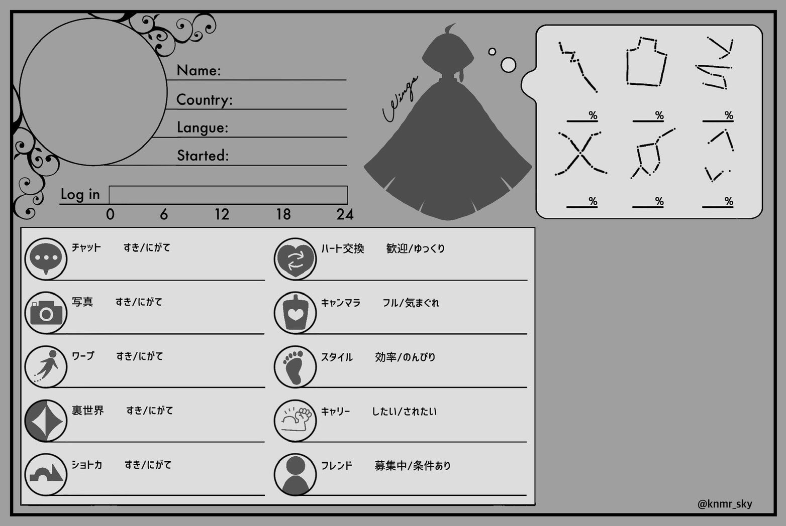 Sky自己紹介カードテンプレ Twitter