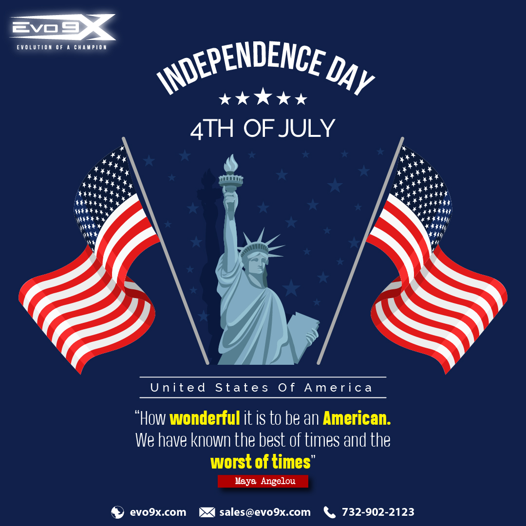 Evo9x wishes everyone a very HAPPY USA 🇺🇸 𝗛𝗮𝗽𝗽𝘆 𝗜𝗻𝗱𝗲𝗽𝗲𝗻𝗱𝗲𝗻𝗰𝗲 𝗗𝗮𝘆 𝟮𝟬𝟮𝟭!. Let's celebrate the day by commemorating the sacrifices of our heroes and leaders who gave us freedom! #HappyIndependenceDay