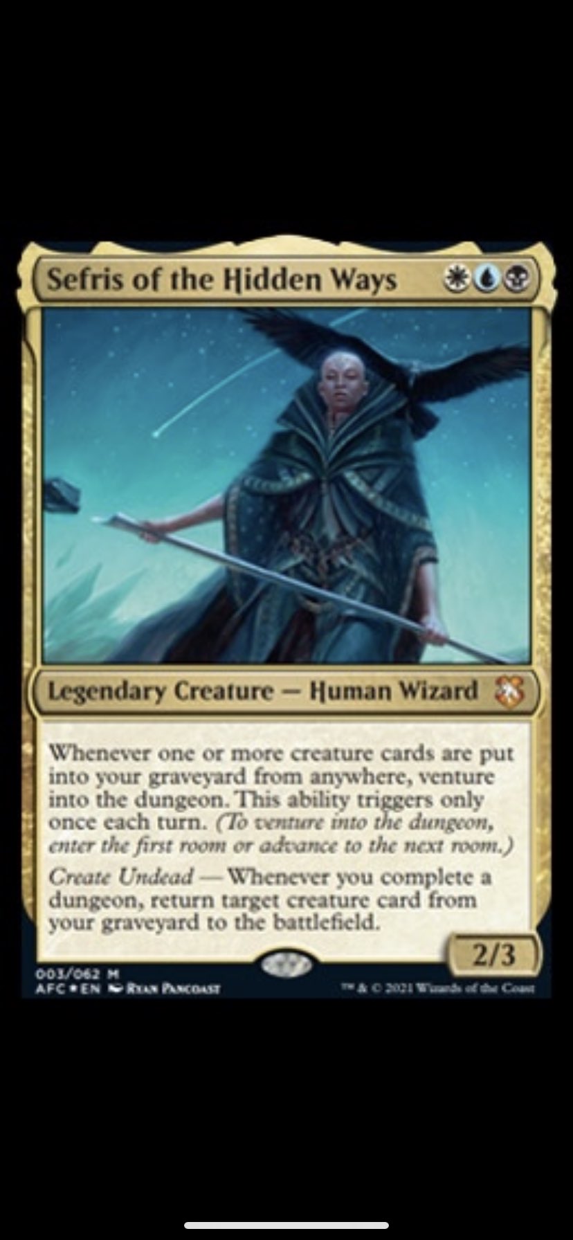 MTG The Stack on Twitter: "so she is sent from the battlefield to the  graveyard and triggers herself, right and then could come back somehow but  doesn't count as the same Sefris,