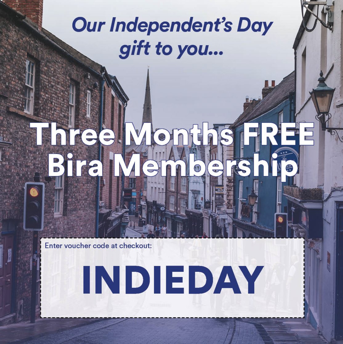 Get three months FREE Bira membership today!

Get access to all membership benefits PLUS three months free access to the <a href="/MaybeTech/">Maybe*</a> platform if you sign up before the 5th July. 

Enter code INDIEDAY at the checkout 
👉bira.co.uk/application-fo…

T&amp;C's apply. <a href="/ukindieday/">Independents' Day UK</a> #ukindieday