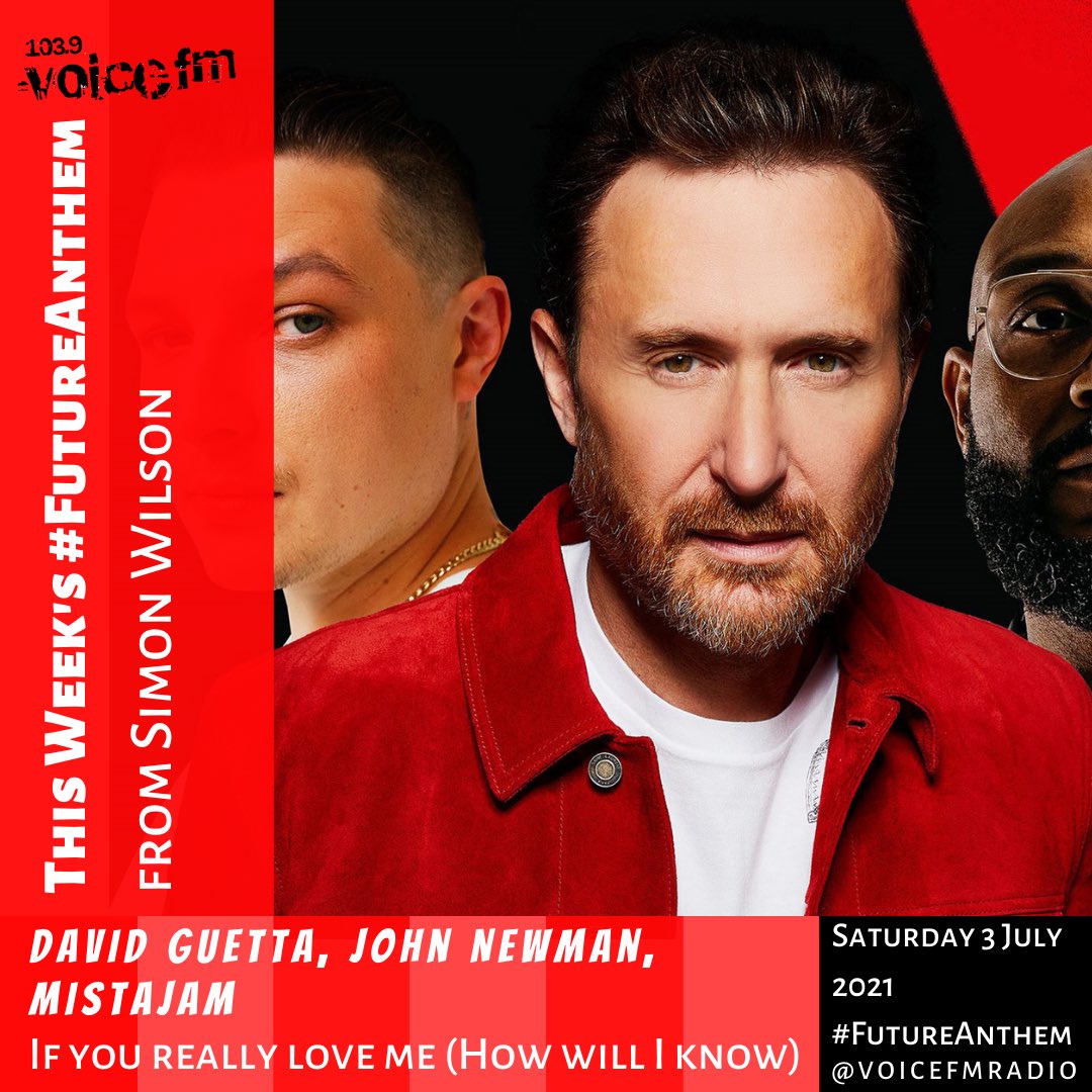 voicefmradio's tweet photo. This week’s #FutureAnthem chosen by @simonDJwilson features a collaboration between some massive artists 🙌🏻
🎶 @davidguetta, @JohnNewmanMusic & @mistajam - If you really love me (How will I know) https://t.co/3zMdLFFr3x