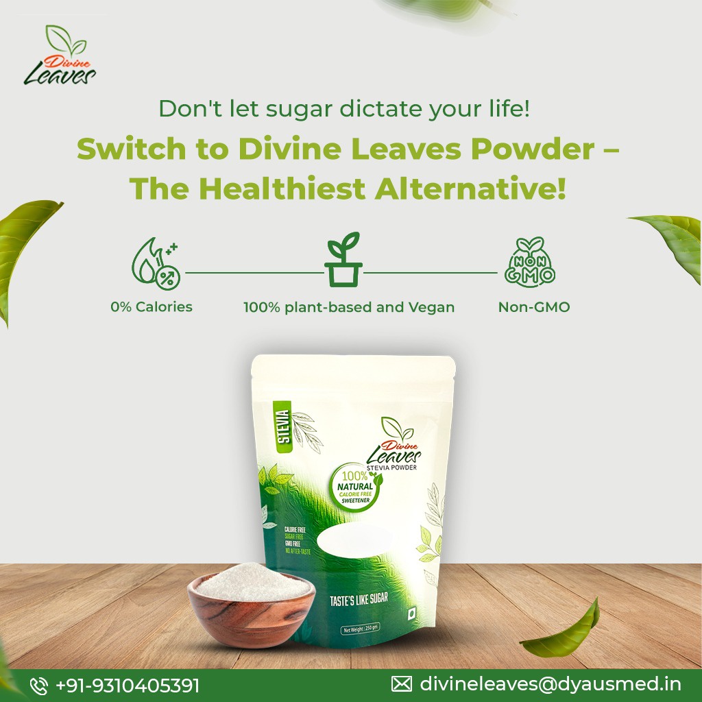 Dyausmed's tweet photo. Break free from the sugary shackles with Divine Leaves sweetener! Available in powder, leaves, &amp; crushed leaves variants! 
https://t.co/tRpn1iXCCM
#Divine_Leaves #leaves #sugary #breakfree #products #nutrients #diabeticdiet #weightmanagement #healthylifestyle #weightloss https://t.co/oeKh2N7eBY
