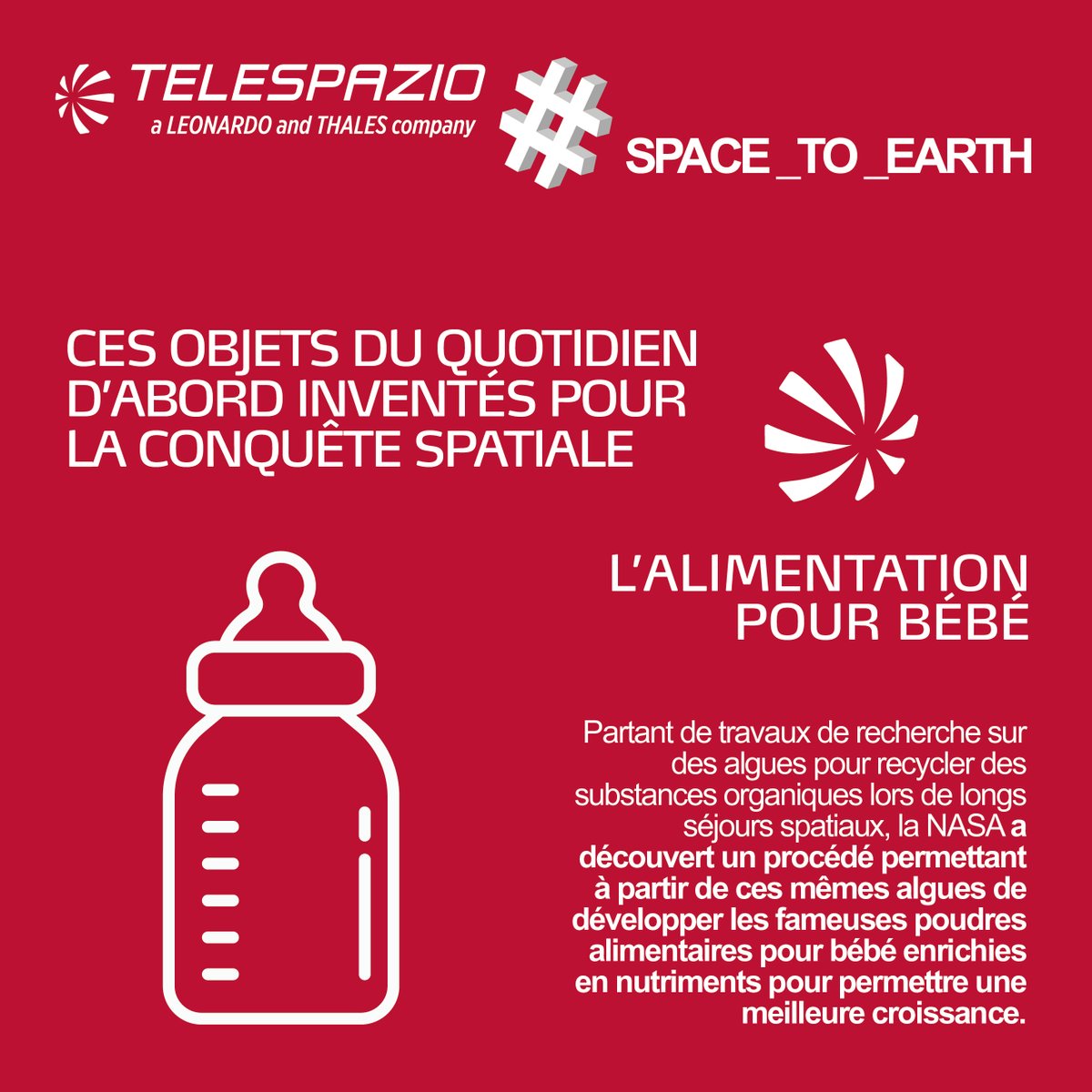 TelespazioFr's tweet photo. [ LE SAVIEZ-VOUS ? ] 🤓
#spacetoearth 
Partons à la (re)découverte de tout ce que la recherche spatiale 👨‍🚀 apporte à notre vie sur la #Terre 🌎
@TelespazioFr  @telespazio https://t.co/4qjm6dL9nf