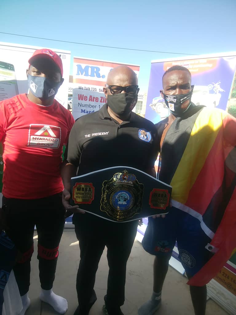 Charles Manyuchi from Zimbabwe and Mohammed Sebyala from Uganda met face to face at the weigh-in of their maiden Triple World Titles yesterday July 02nd, 2021.