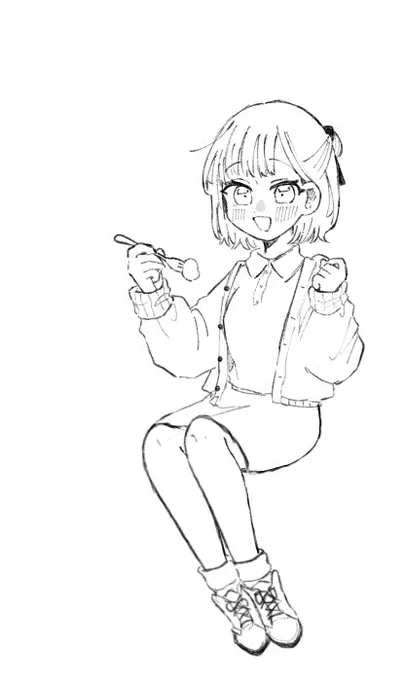 昔描いた女子だよ、、 