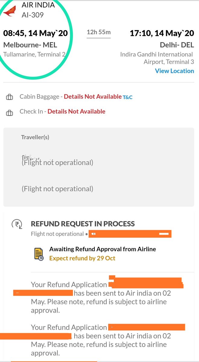 iknalos's tweet photo. @airindiain and @makemytrip 
It's been more than 1 year following up for refund of flight cancelled due to COVID.
Both of you tell that the other party needs to sort it.
Can you please talk to each other and solve. I will pay for you phone call. https://t.co/T2OGPBMlMw