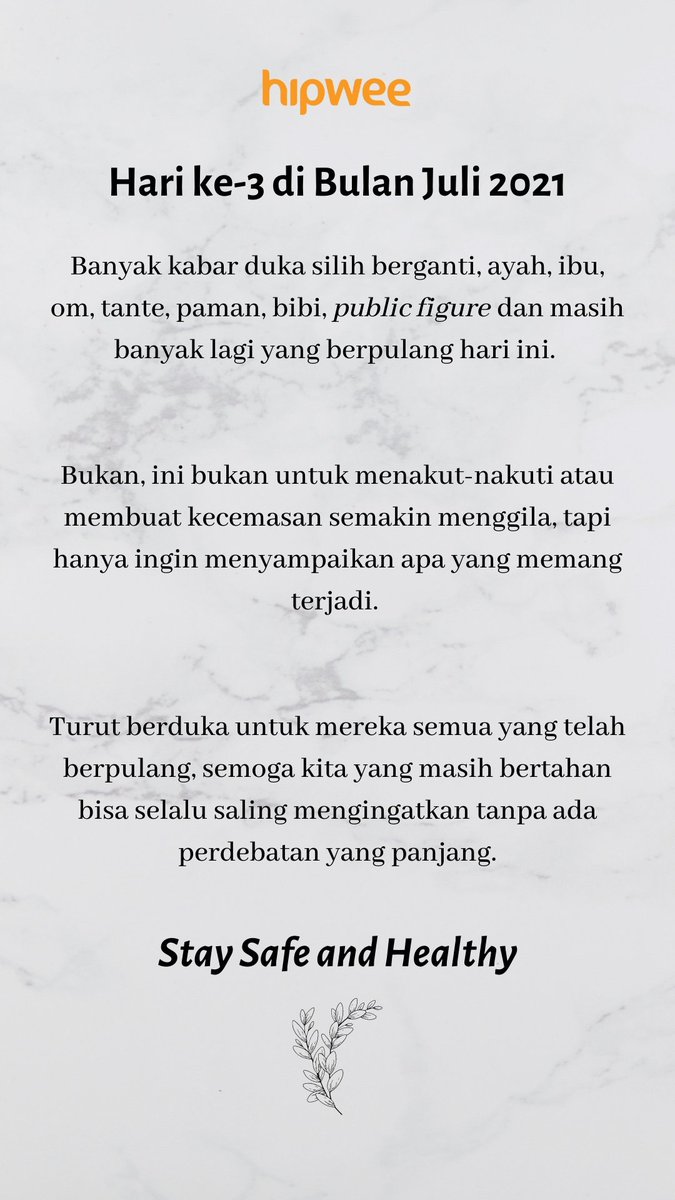 hipwee's tweet photo. Please bertahan ya SoHip dan mari saling menguatkan 🧡 https://t.co/giNgb1gclw