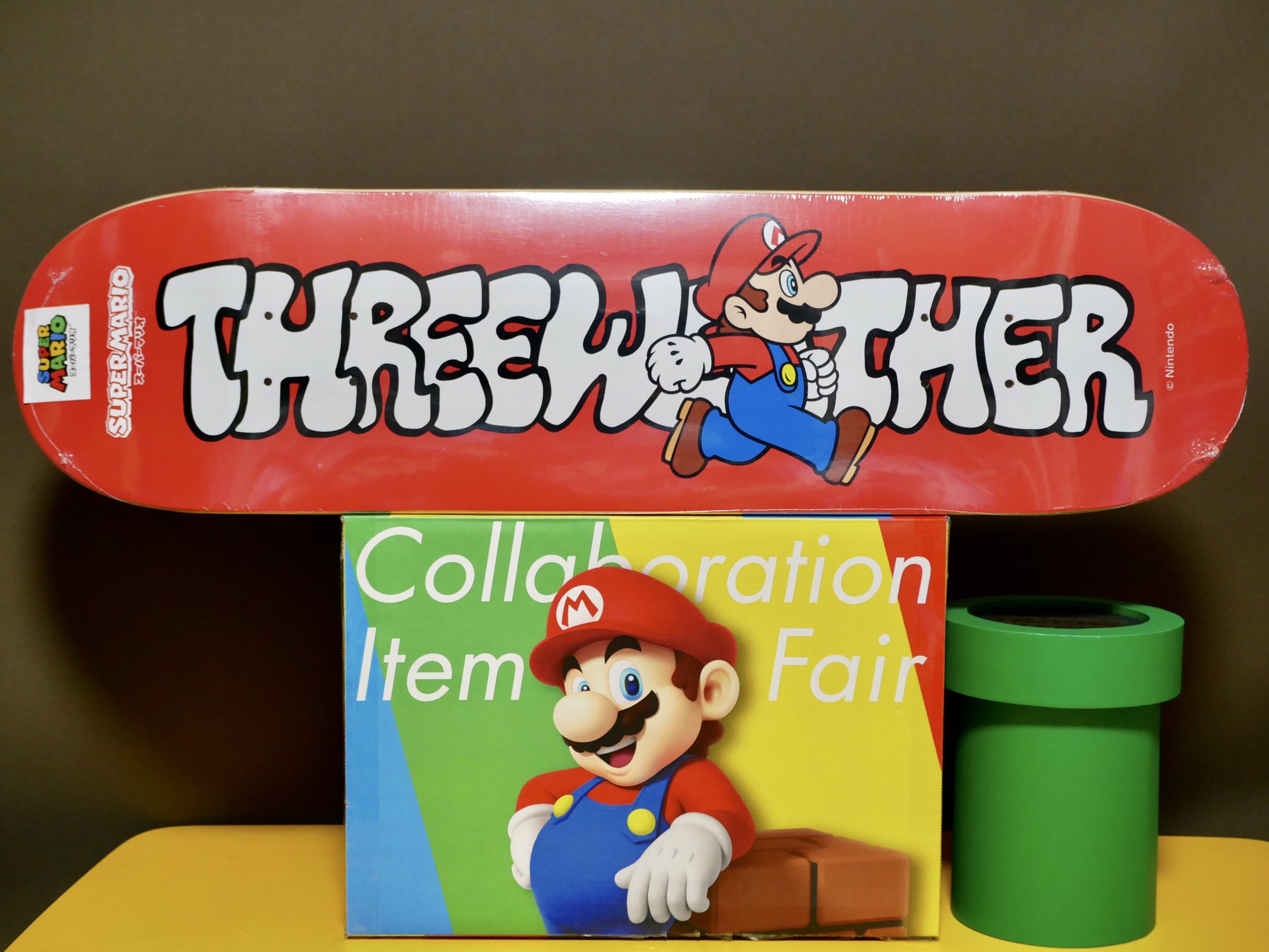 【新品】THREEWETHER スーパーマリオ スケートボード デッキ THREE WEATHER（スリーウェザー）の「【ムラサキスポーツPARCO店限定