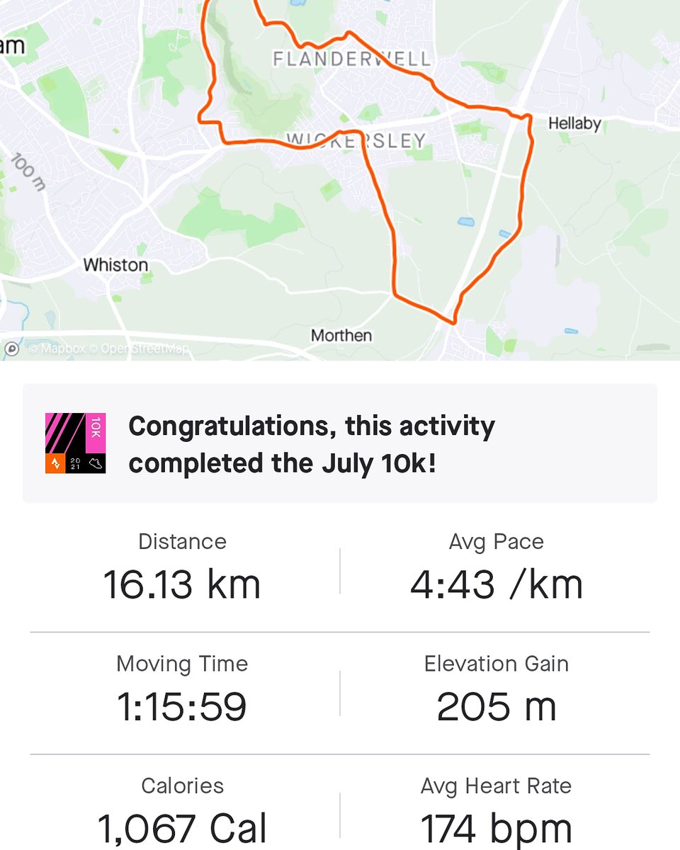 Trapped nerve in my back but still got out an did a bit can tell by the time I struggled today 🏃‍♂️ 🐌
#greatnorthrun2021 #cysticfibrosis #alfiekay 
justgiving.com/fundraising/ch…