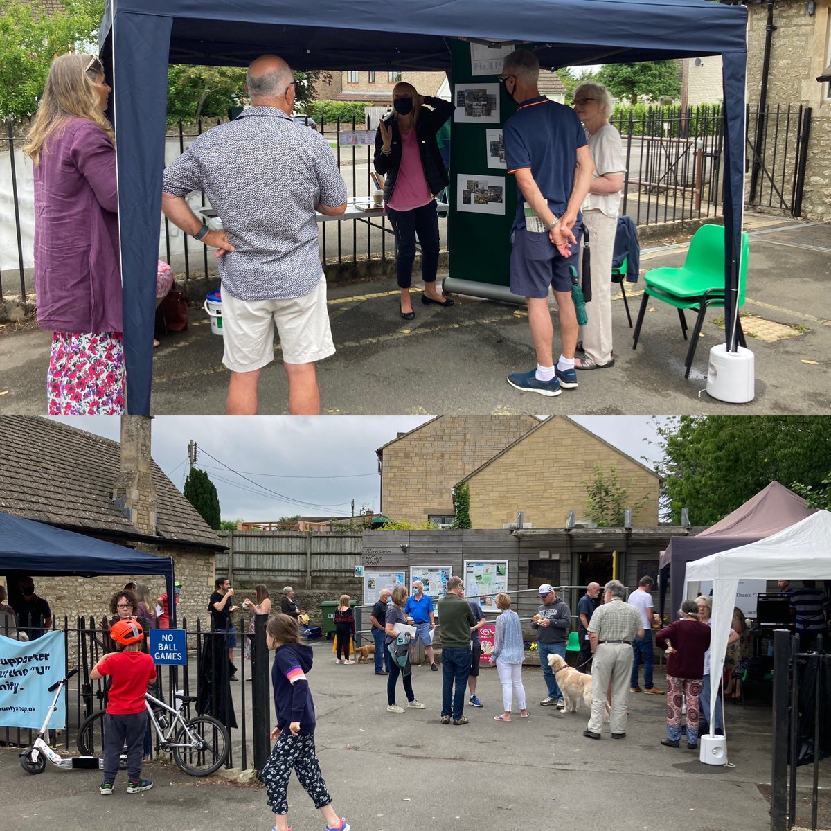 BlunsdonCommun1's tweet photo. Maggie in full flow talking through the layout, design and plans for more sustainable products. A great turn out as the weather has been kind. https://t.co/AxyuFfDT6f