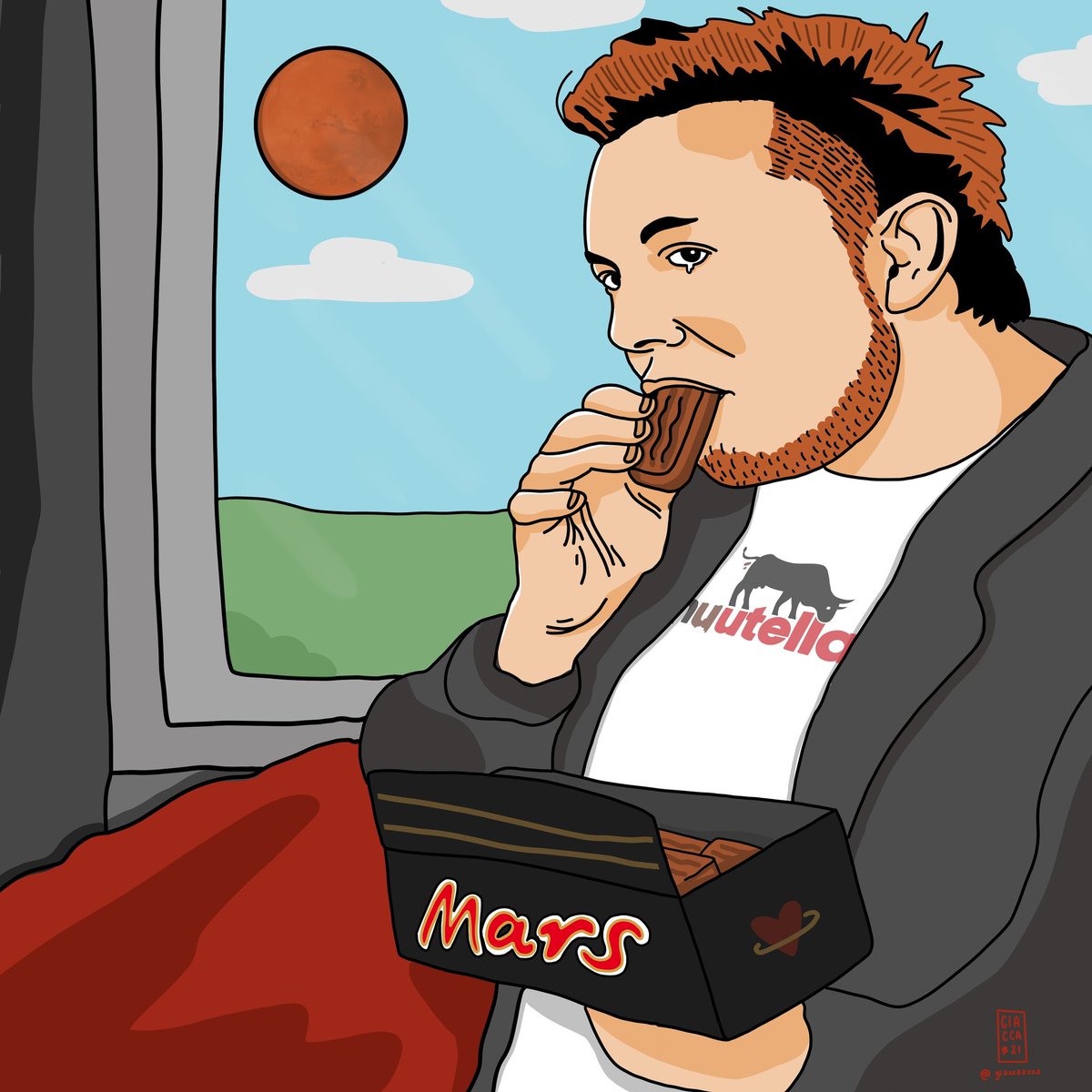 giaccaacca's tweet photo. Elon Mars 🚀
.
.
.
.
.
.
.
@elon.ai
.
.
.
.
#elonmusk #themusk #musk #nft #nfts #drawingoftheday #procreate #illustrations #illustrazionedigitale #illustrazionedelgiorno #draweveryday #draw #tesla #elonmuskmemes #vpervendetta #v #spacex #meme #giaccaacca #2d #nft_club #NFTartwork https://t.co/C7E9wuvcmr