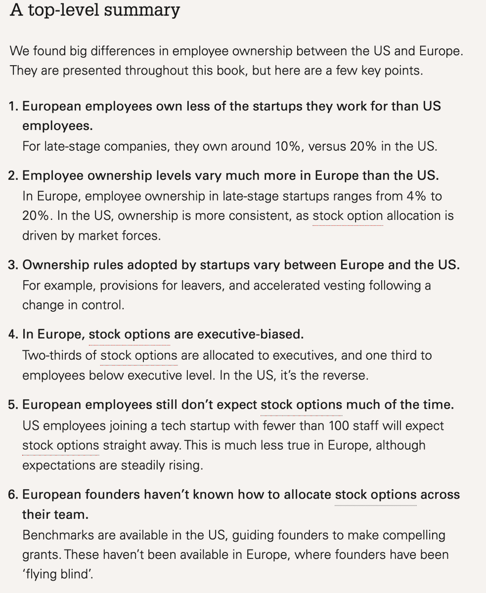 GergelyOrosz's tweet photo. "What equity is good allocation if I'm joining an European startup?"

A hard question to answer, as so much of EU startups are behind US allocation. But I've found an excellent resource by @IndexVentures: a free, online book for stock options for EU entrepreneurs. It's AMAZING. https://t.co/xsRGDwI8Fb