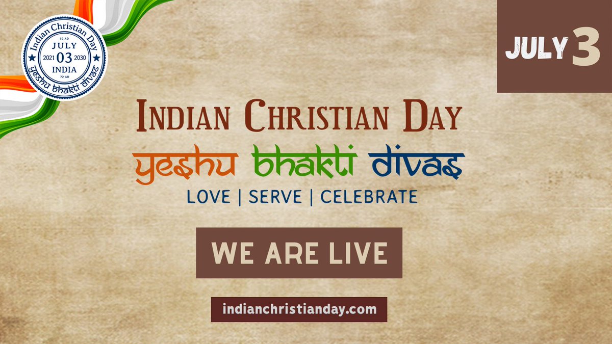 iChristianDay's tweet photo. We are LIVE!! Come join us online as we celebrate Indian Christian Day/ Yeshu Bhakti Divas. 
WATCH ONLINE:
YouTube: https://t.co/SHH9ce8udr
FaceBook: https://t.co/IzIPjSMtxo

#Indian #India #Christians #Jesus #Christ #love #Service  #celebrate #indianchristian #indianchristianday https://t.co/SKii10qmxc