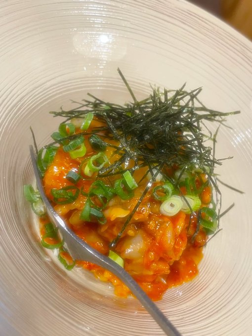 ジビエのお店だけどエンガワのおつまみもウマカタ
チャンジャに近い 