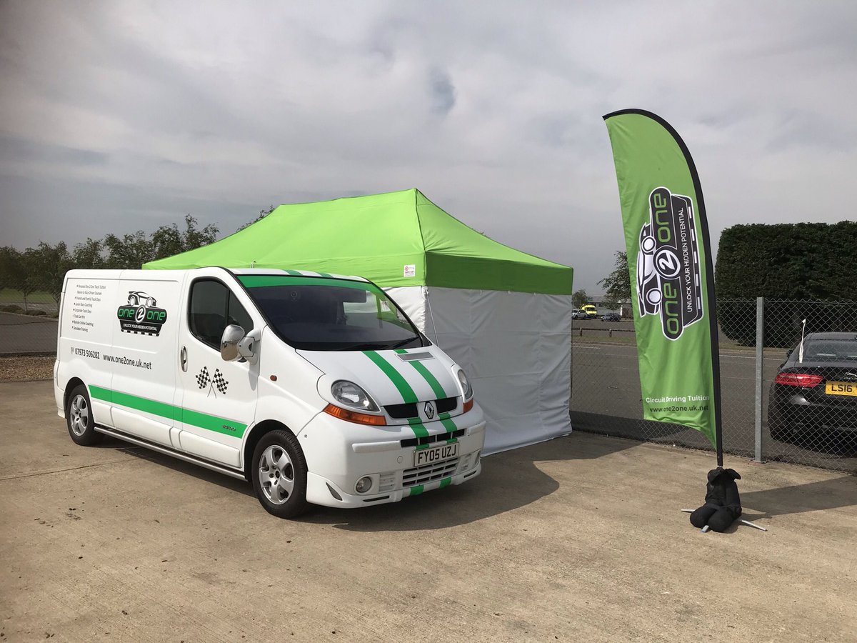 one2oneTrackday's tweet photo. Expanding our team, services and presence in the paddocks 🙂

This week we are looking after 11 drivers here at Silverstone so we’ve set up our new office to support everyone for the two Caterham series test days. 

Awning available for hire as part of the support package. https://t.co/17qRLlrO2I