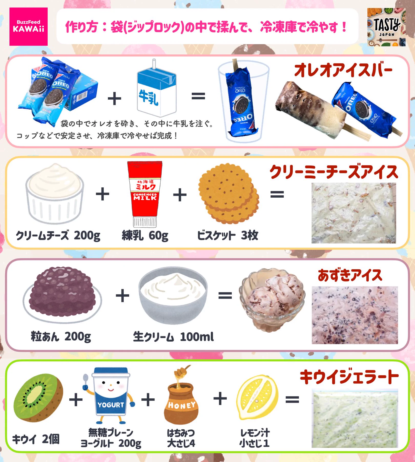これからの季節に良さそう！お手軽に作れちゃうアイスレシピ4選！