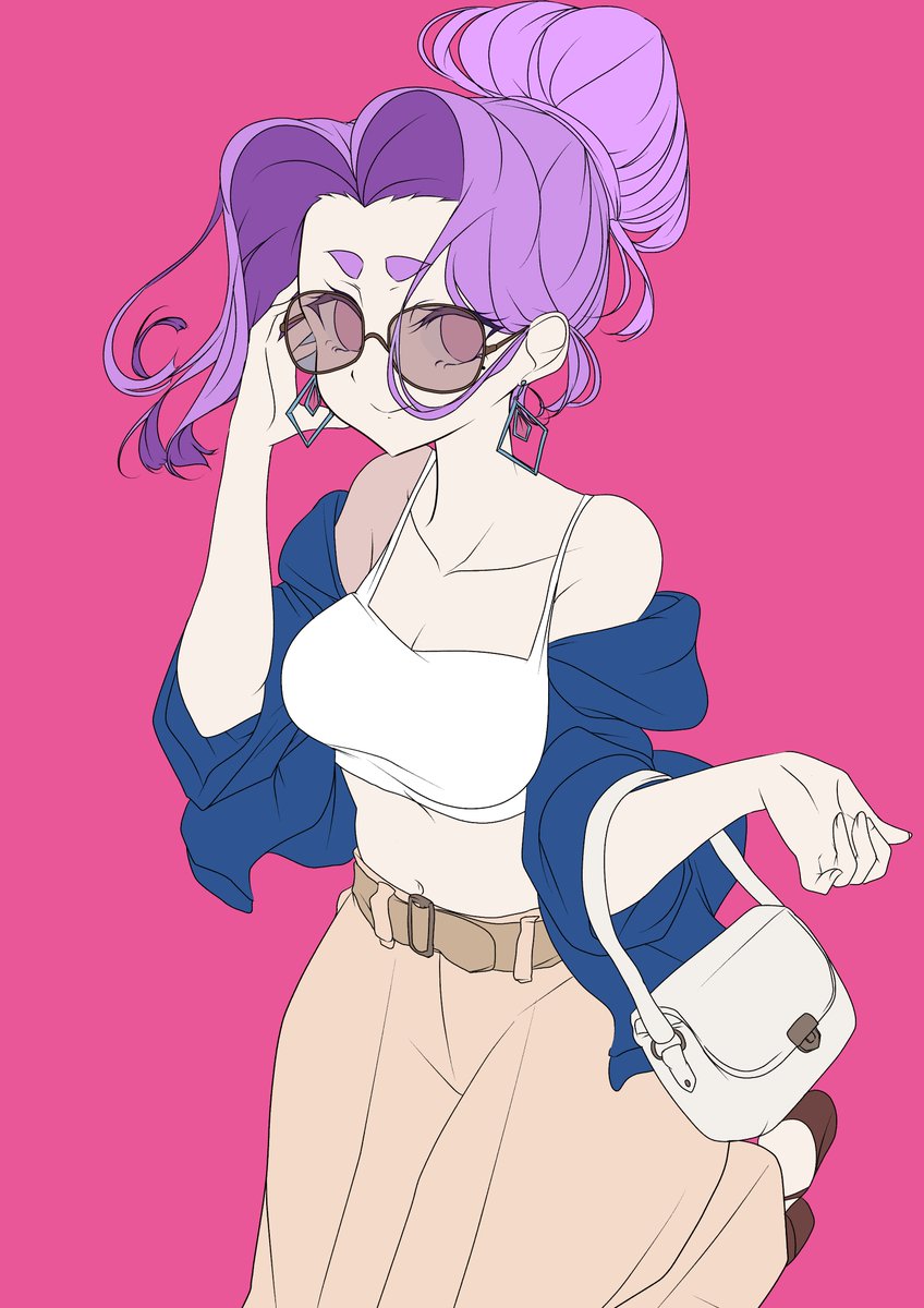 ポップでお洒落にしたいけど 派手すぎるのは嫌なので と下塗りの段階で延々と悩んで はるすたいん のイラスト