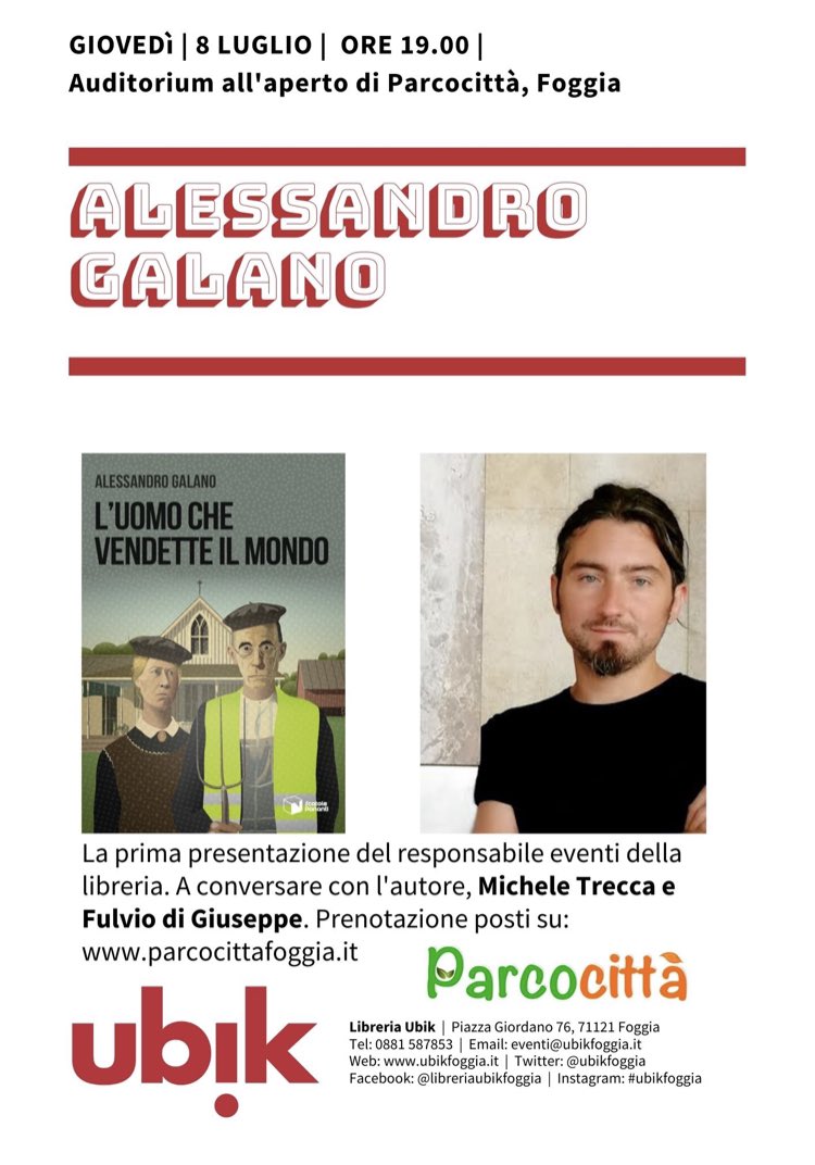 ubikfoggia's tweet photo. 3/7/21
1 @galanoale
2 #Totaro
3 #Auci
4 #Sabatino
5 #Perrin
6 #Manzini
7 #Laronga
8 Aa.VV #Puglia
9 #Miller
10 #DiPietrantonio
https://t.co/BofIIRe9XX https://t.co/VcTKe0oP0c