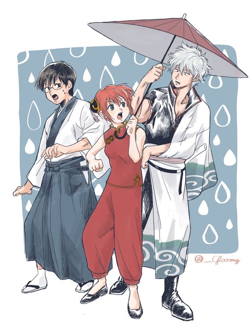 銀魂 メタルチャーム 坂田銀時 神楽 原作絵 銀魂 #坂田銀時 #志村新八 #神楽