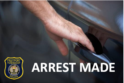 FruitportPD's tweet photo. A 40 year old Grand Rapids male has been arrested overnight in connection with 2 stolen motor vehicles from locations in Fruitport Township. Additional charges, including Possession of Narcotics and Possession of Stolen Property, are also being sought. https://t.co/x0fOAPLiPg