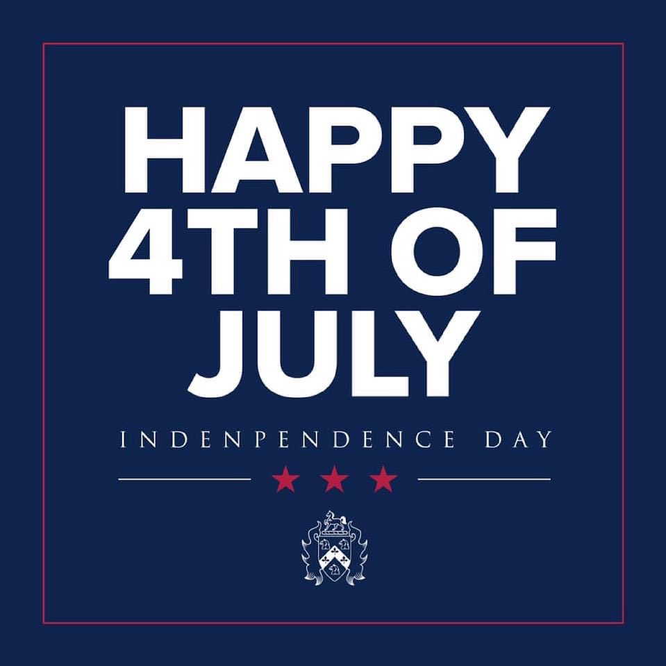 Wishing everyone a safe and happy 4th of July weekend!