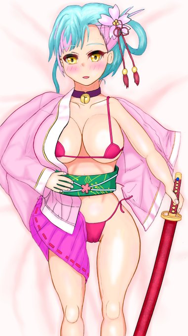 "和服の下はマイクロビキニ!?"ハルカゼ抱き枕カバー というのを妄想してみました。
#あいミス #オーガスト 