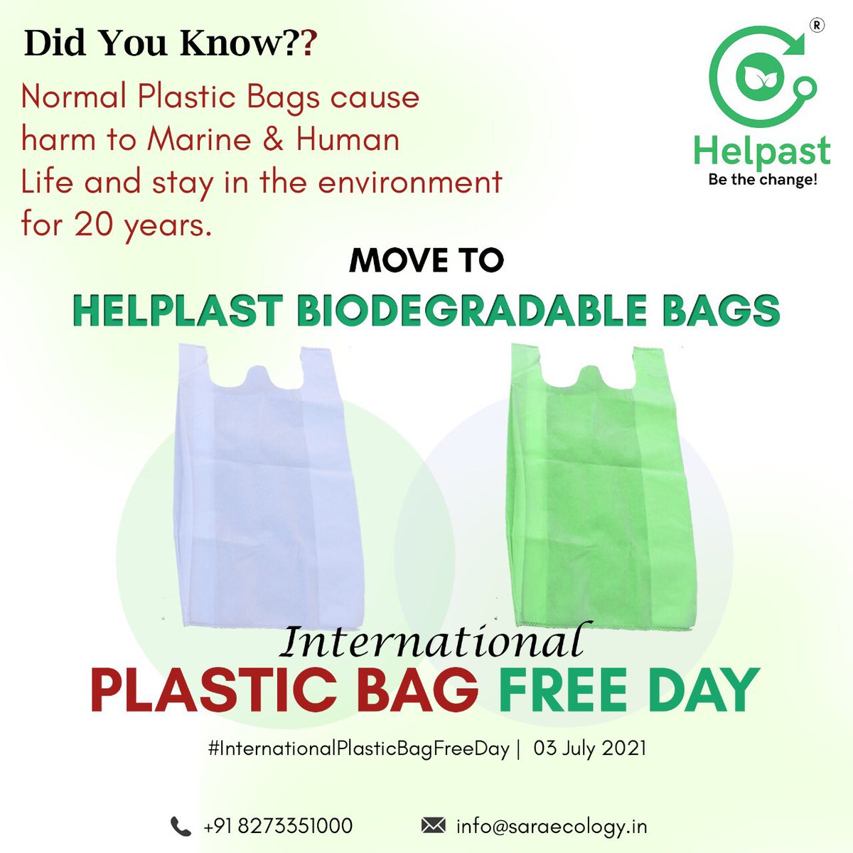 India's first Patented & Certified Packaging 
Connect with us for Biodegradable/Compostable packaging solutions. 

#saynotoplastic  #plasticfreeindia 
#NoPlasticCarryBags #packaging #sustainability #circulareconomy #environment #ecofriendly #innovation # #recycling