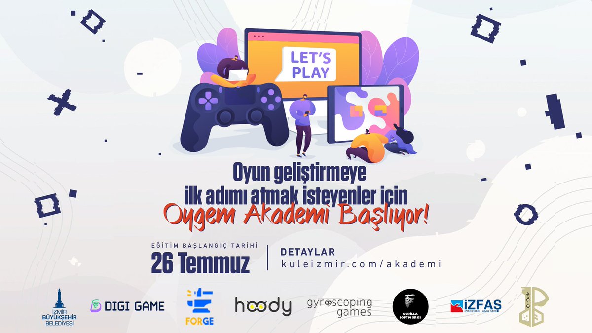 NextGameStartup's tweet photo. 🎮 OYGEM Akademi Eğitimleri kayıtları başladı! Sizler de oyun geliştirmeyi öğrenmek, sektörden tecrübeli isimlerle tanışmak ve kendinizi geliştirmek istiyorsanız https://t.co/Kz9NRvEIeh adresinden kayıt olabilirsiniz! Son kayıt 25 Temmuz! #oygem https://t.co/37U64dzayQ