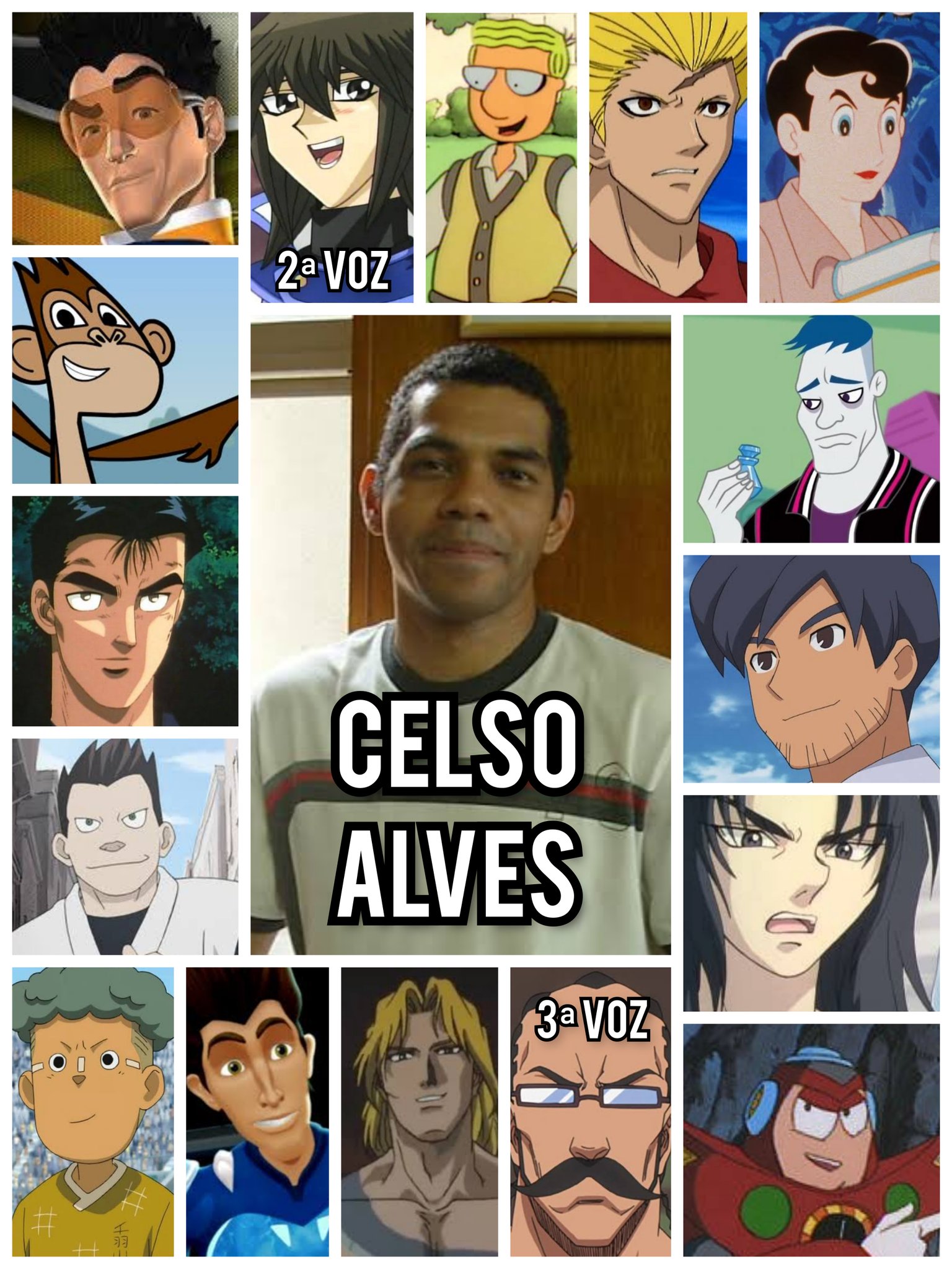 Personagens Com os Mesmos Dubladores! on X: Quem já assistiu Hot Wheels na  infância com certeza já ouviu a voz deste homem! Alguns dos personagens do  dublador Celso Alves! Celso é conhecido