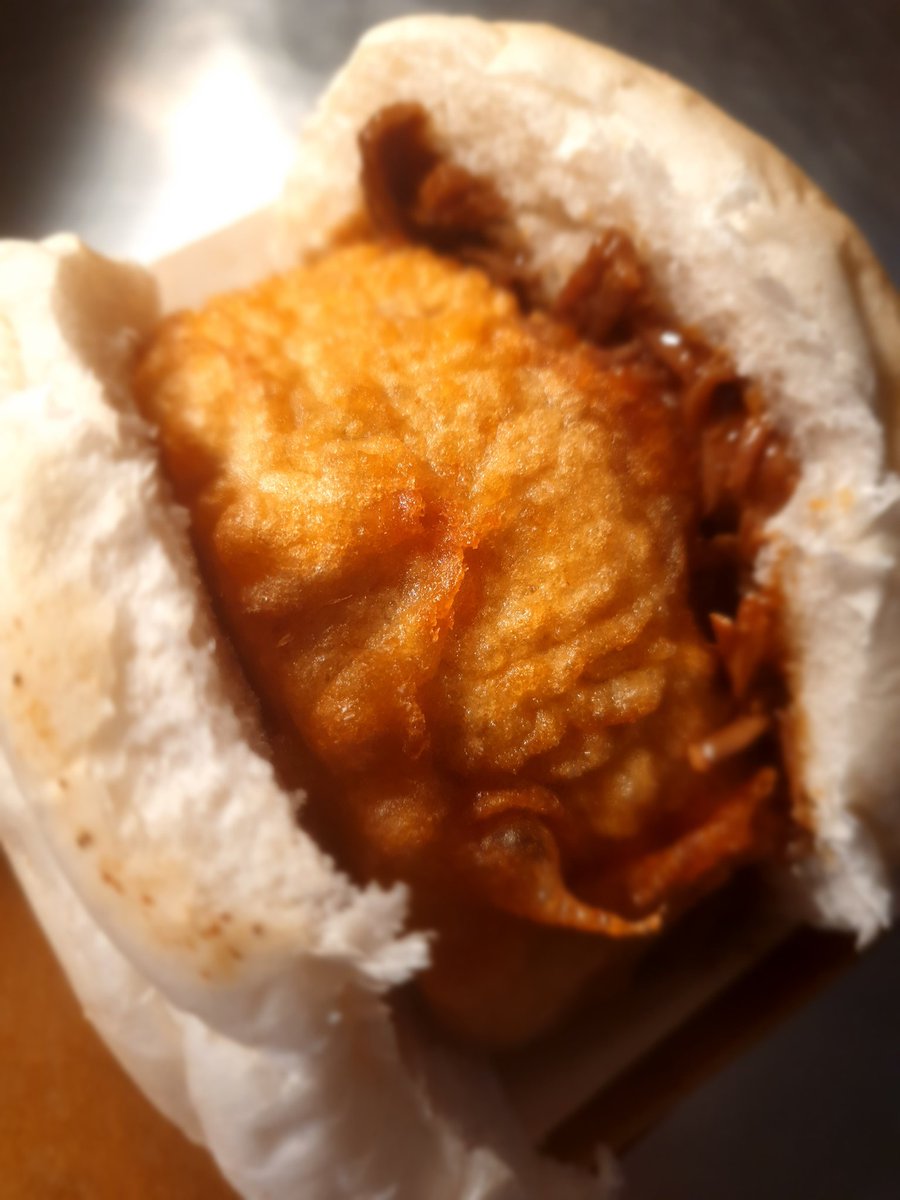 Behold! The Brisket Pattie Butty...tasty pre match tucker at Pattie Shack.