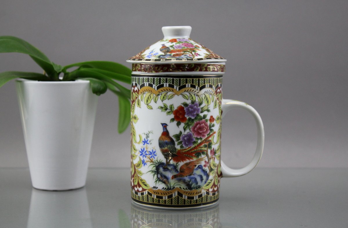 Vintage Teacup Teapot Porcelain Peacock Pattern Porcelain Tea Maker Porcelain Mug with Porcelain Filter Insert https://t.co/tqGzMdvmDW via https://t.co/hZB9sVLKjl