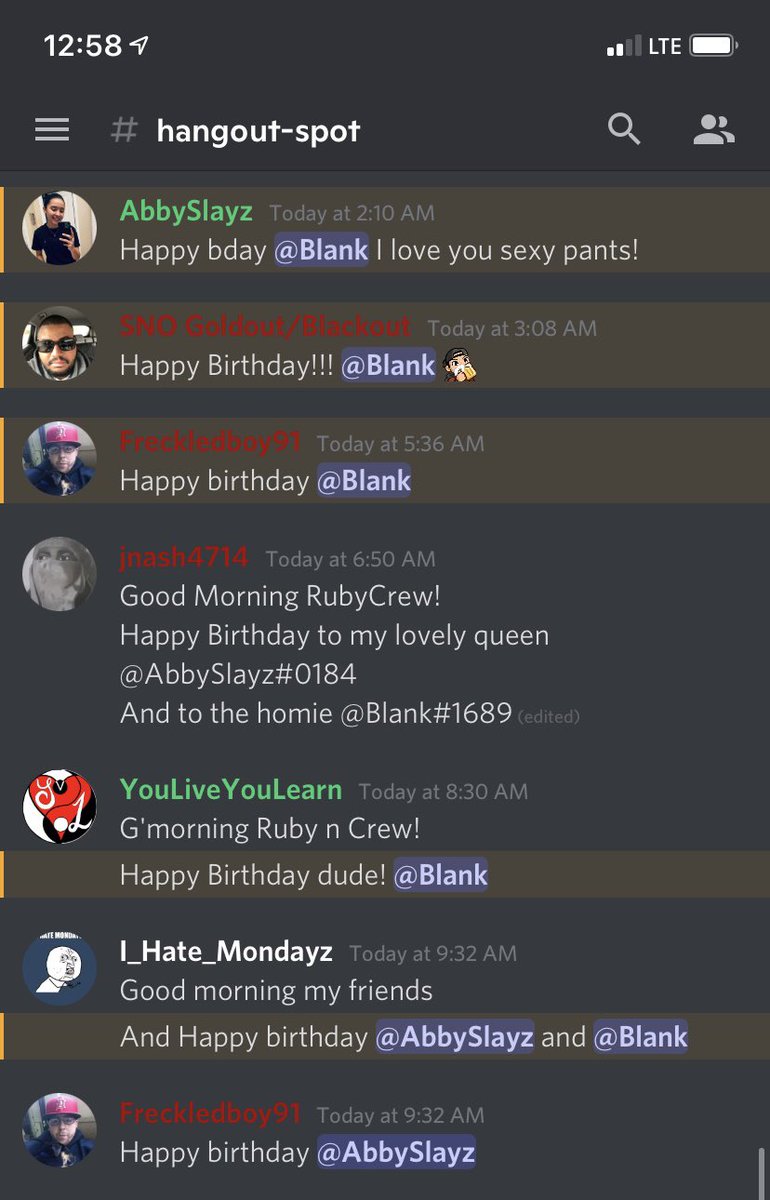 kNGBlaNk's tweet image. Woke up to the whole fam wishing me a happy birthday!! #RubyCrew 

Happy birthday @abbyslayz_  ❤️
