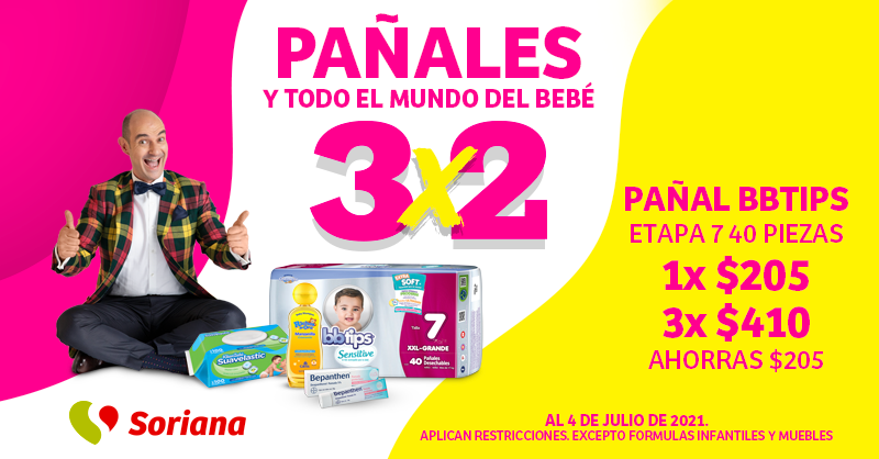 tapa Vacaciones Paloma Soriana on Twitter: "¡Qué a tu bebé no le falte nada! Ven a Soriana por tu 3x2 en Pañales y todo el mundo de bebé.👶 ➡️ https://t.co/VxRDCNqWxa ⬅️️ #JulioRegaladoEnSoriana 👩🦲💚❤️ *Vigencia al tapa Vacaciones Paloma Soriana on Twitter: "¡Qué a tu bebé no le falte nada! Ven a Soriana por tu 3x2 en Pañales y todo el mundo de bebé.👶 ➡️ https://t.co/VxRDCNqWxa ⬅️️ #JulioRegaladoEnSoriana 👩🦲💚❤️ *Vigencia al