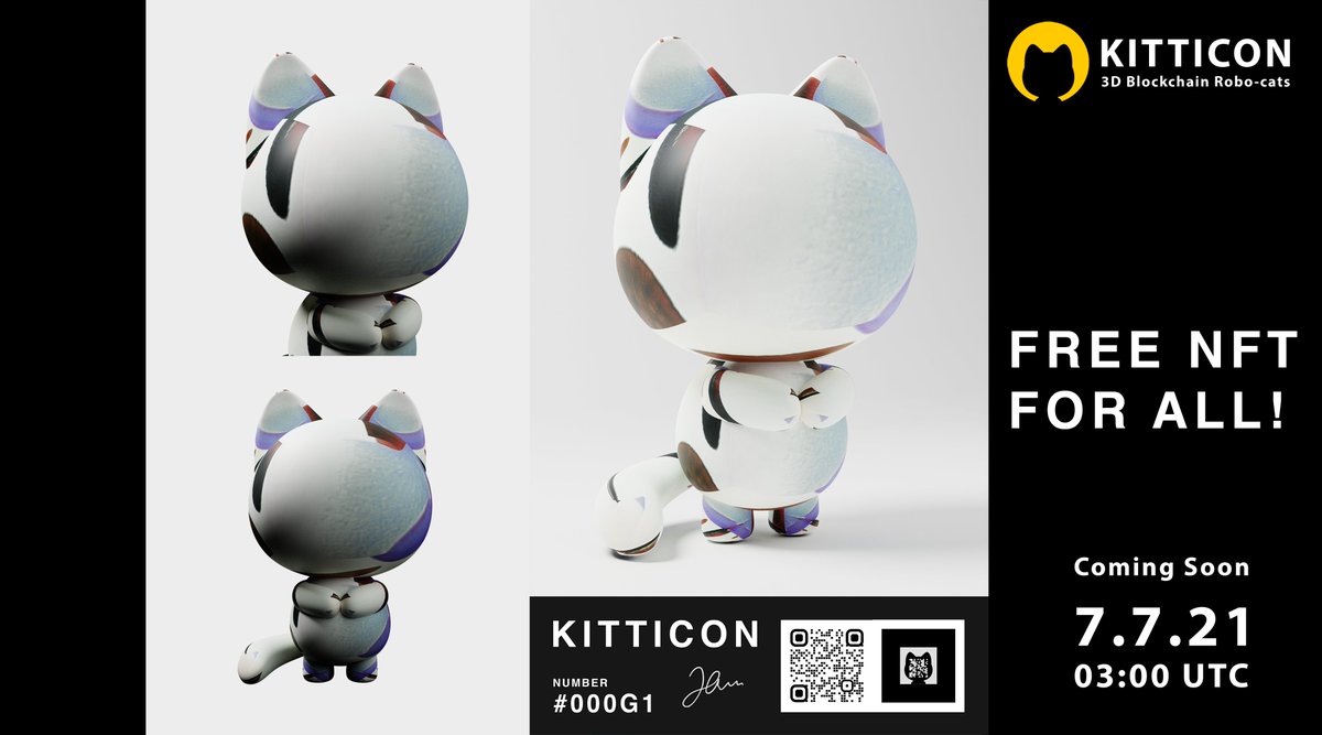 Everyone is getting 1 FREE NFT TODAY! We even pay for the gas!

1. Retweet &amp; like this tweet
2. Follow our twitter
3. Join our Discord bit.ly/kt-d1
4. Go on #kitticon-promo on discord and paste OpenSea profile link (**Min 1 NFT to prevent fraud)

#nfts #nft #cryptoart