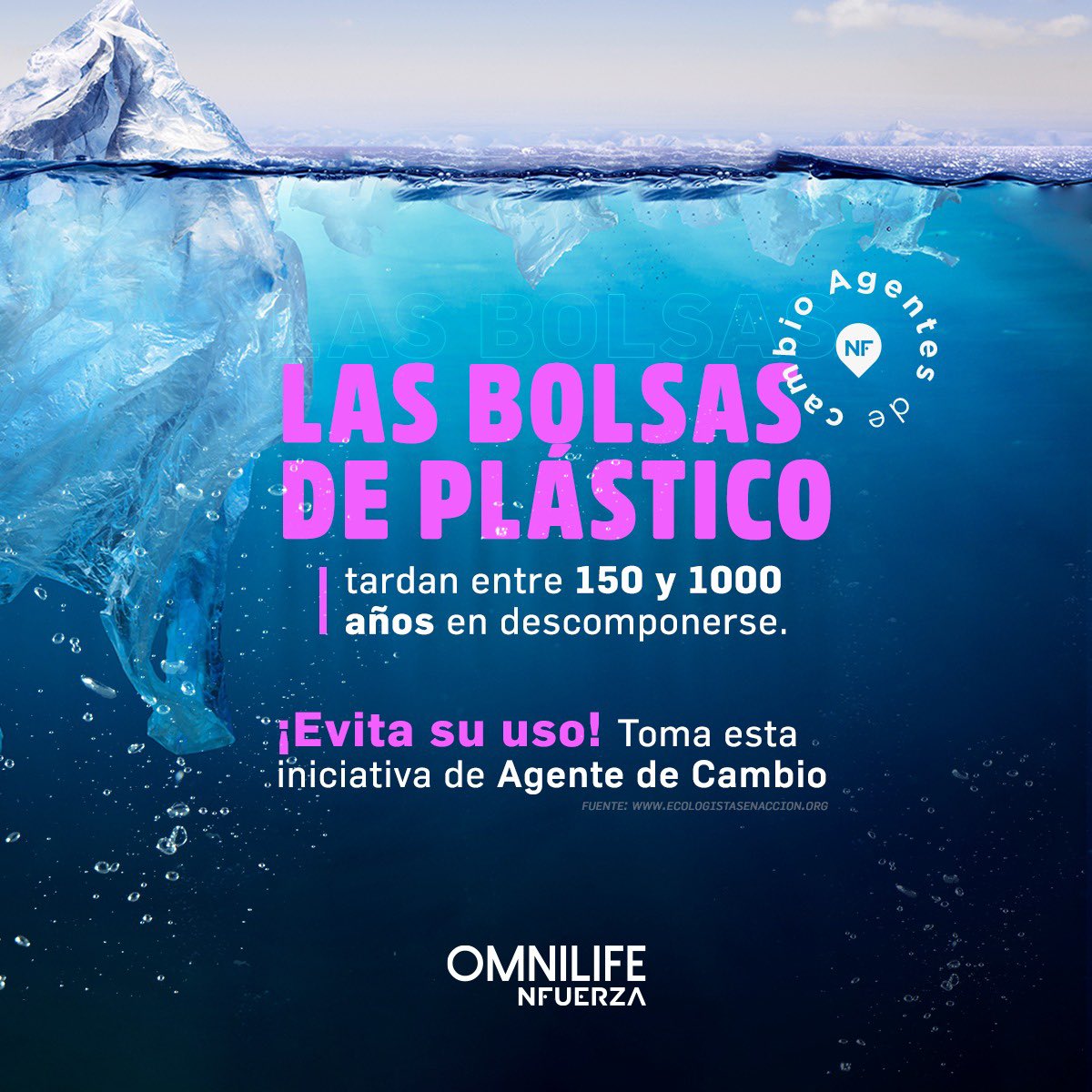 NFuerza_'s tweet photo. Hoy es el Día Libre de Bolsas de Plástico, recuerda que su uso y contaminación, generan un gran daño en el medio ambiente, en lugar de ellas, utiliza algunas de tela, ecológicas o tu bolsa reutilizable OMNILIFE 30 años. ♻️😎
.
.
#OMNILIFE #NFuerza https://t.co/dE2ZChjVbt