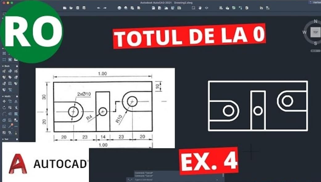 GCintea's tweet image. #AutoCAD #AutoCad_2D_Drawing #Exercise #romania