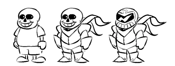 having ideas for a version of underswap where sans is essentially a fuckin power ranger and papyrus plays the part of the evil arch nemesis 
