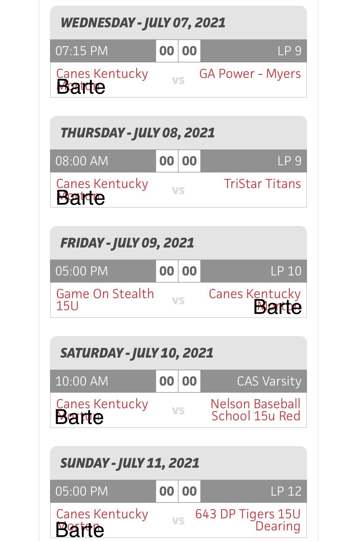 Canes Ky Premier West 16u Barte (CanesKy16uBarte) / Twitter
