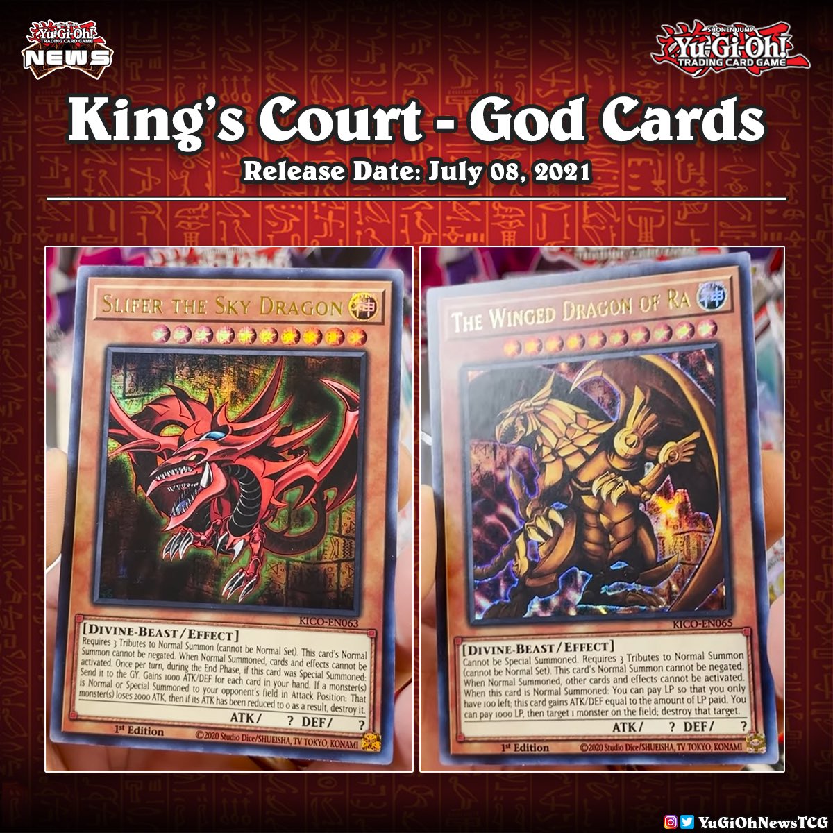 Full Effects of the Egyptian God Cards  ryugioh