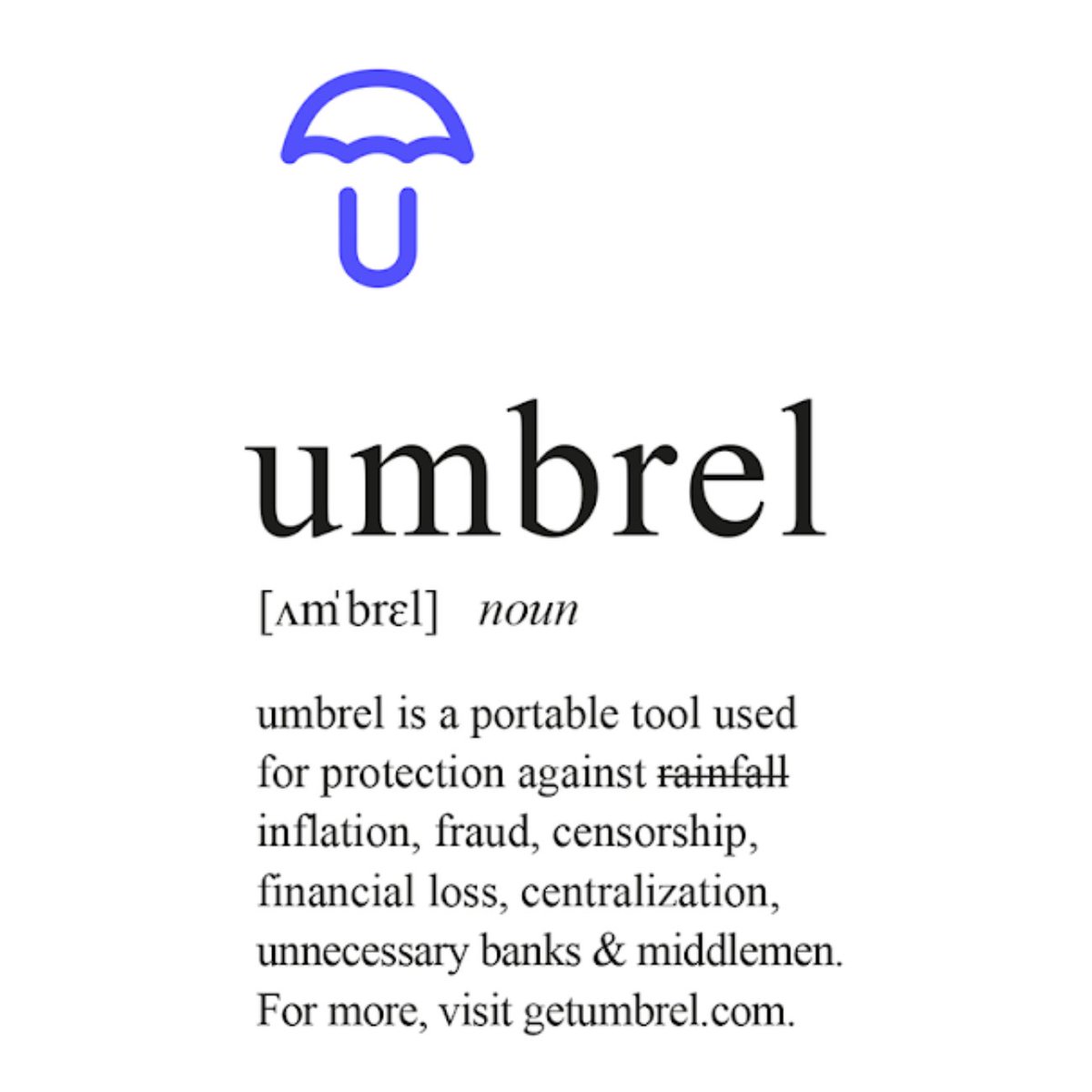 BTC_LN's tweet image. Have you ever wondered what&apos;s behind the name @getumbrel? Here is the unofficial explanation. #RunYourOwnNode☂️ #Bitcoin #LightningNetwork⚡️