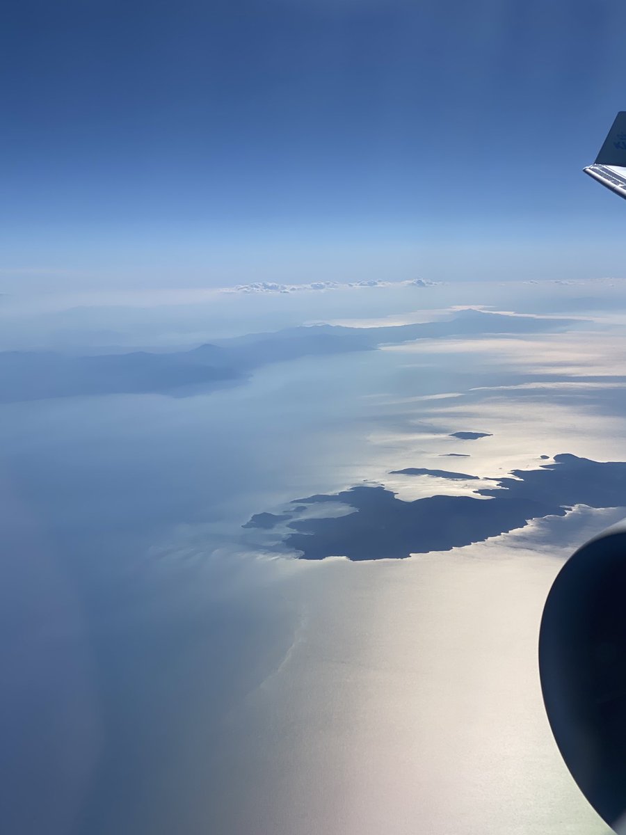 Wing tip, engine, Greek isles back from Amsterdam home to Riyadh