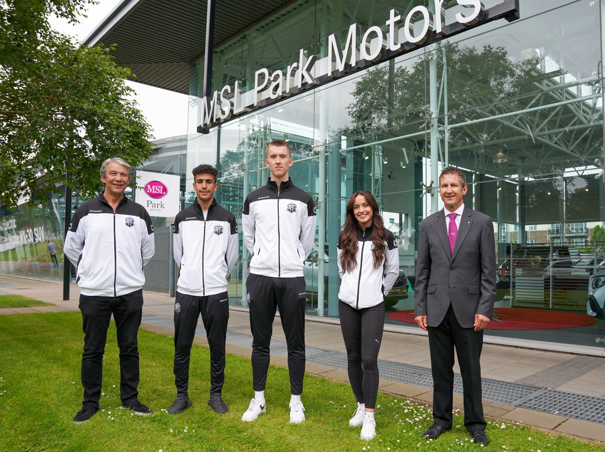 DonoreHarriers's tweet photo. Our young and emerging athletes including internationals Aoife Lynch, Jack Raftery, Abdel Laadjel were at our sponsors @MSLMotorGroup MSL Park Motors showrooms on the Navan Road yesterday and brand manager Dean Fullston was there to welcome athletes and coach Paul Clarkin https://t.co/JpoTID2Syz