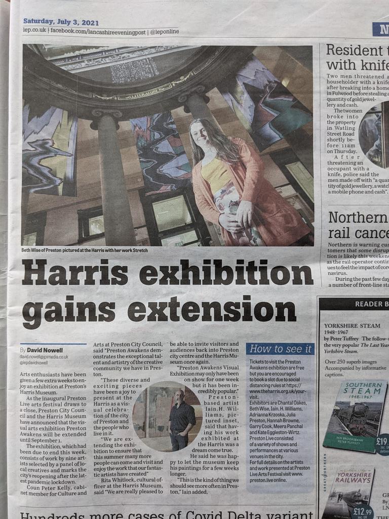 👀 Look, I took those photos. 👀
Article about Preston Live Arts Festival art in the Harris Museum in the Lancashire Post.
<a href="/PrestonArtsLive/">Preston Live</a> <a href="/HarrisPreston/">The Harris</a> <a href="/leponline/">Lancashire Post</a>