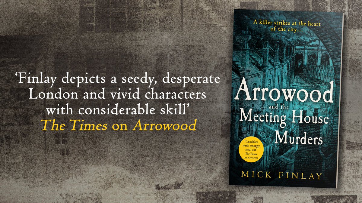 HQstories's tweet photo. Don't miss the gripping new installment in @mickfinlay2's gripping historical Victorian crime thriller series! #Arrowood is BACK.
#ArrowoodAndTheMeetingHouseMurders is coming next Thursday! https://t.co/3cHeHlY2ej https://t.co/TgCHXY0sog